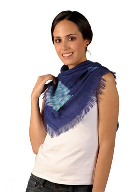 Платок W100071P0500P530153 LARES (70% бэби альпака, 30% шелк), 90х90 см
