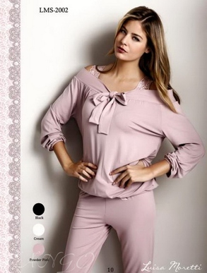 Пижама длинная Luisa Moretti (бамбук), lms2002 Cream (молочный), размер S/M/L/XL
